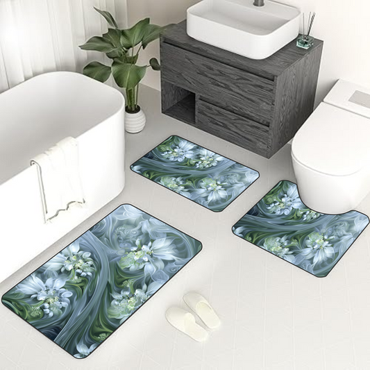 Lily Mist 3-Piece Bathroom Mat Set