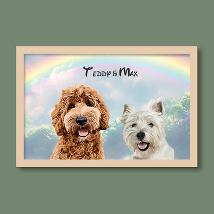 Personalised Light Up Picture Frame (2 Pets)