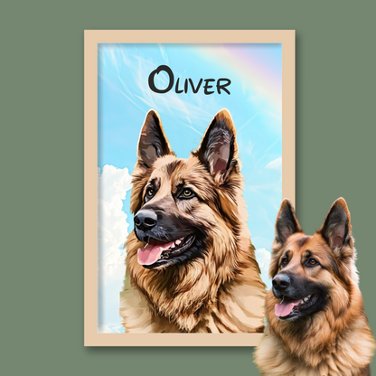 Personalised Light Up Picture Frame (Dog)