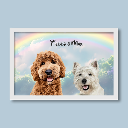 Personalised Light Up Picture Frame (2 Pets)