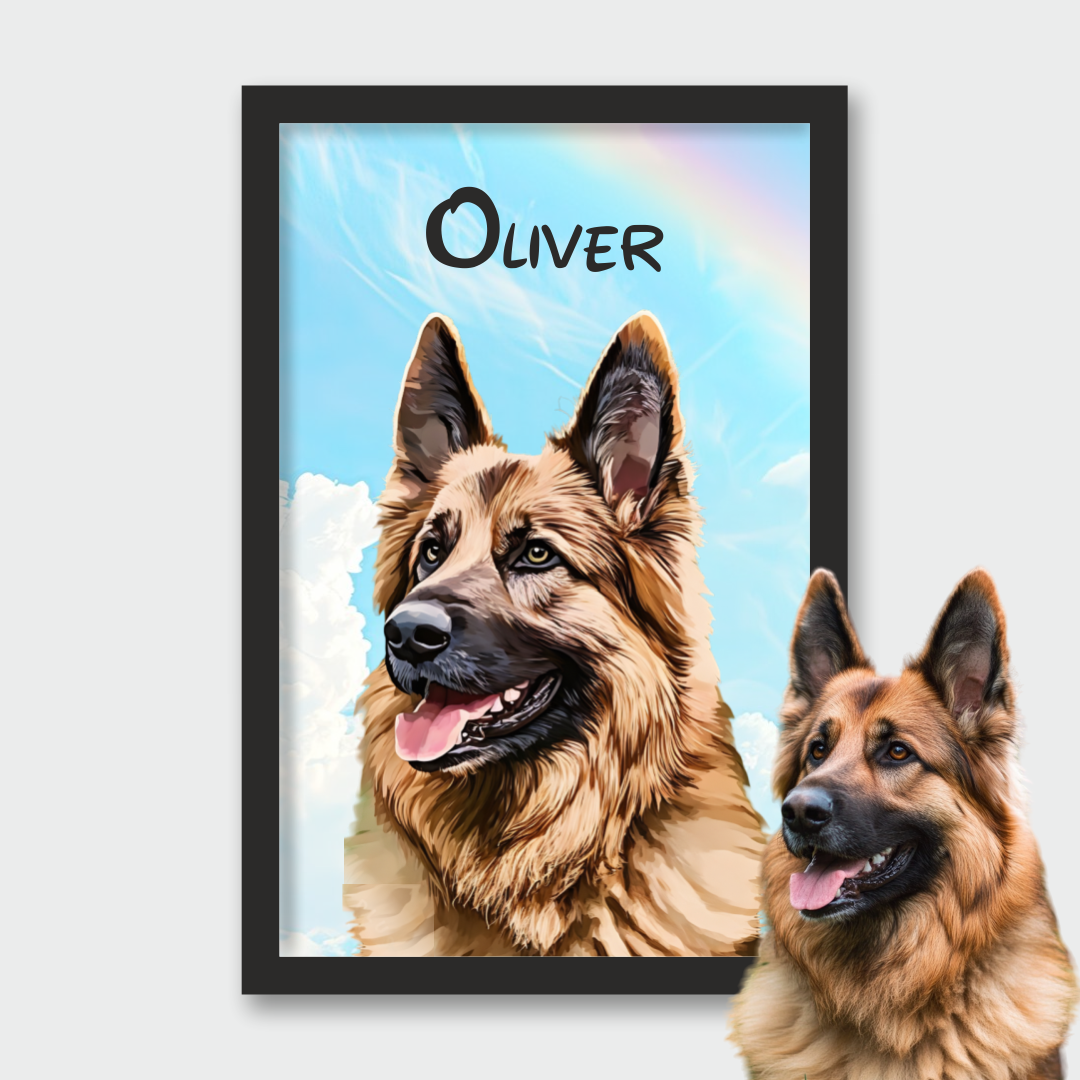 Personalised Light Up Picture Frame (Dog)