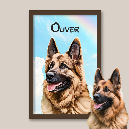 Personalised Light Up Picture Frame (Dog)