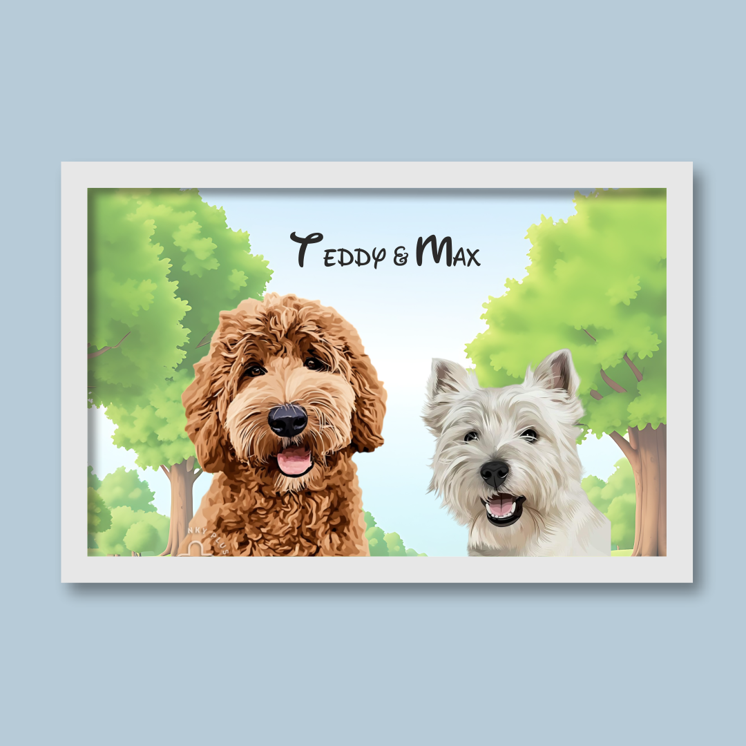 Personalised Light Up Picture Frame (2 Pets)