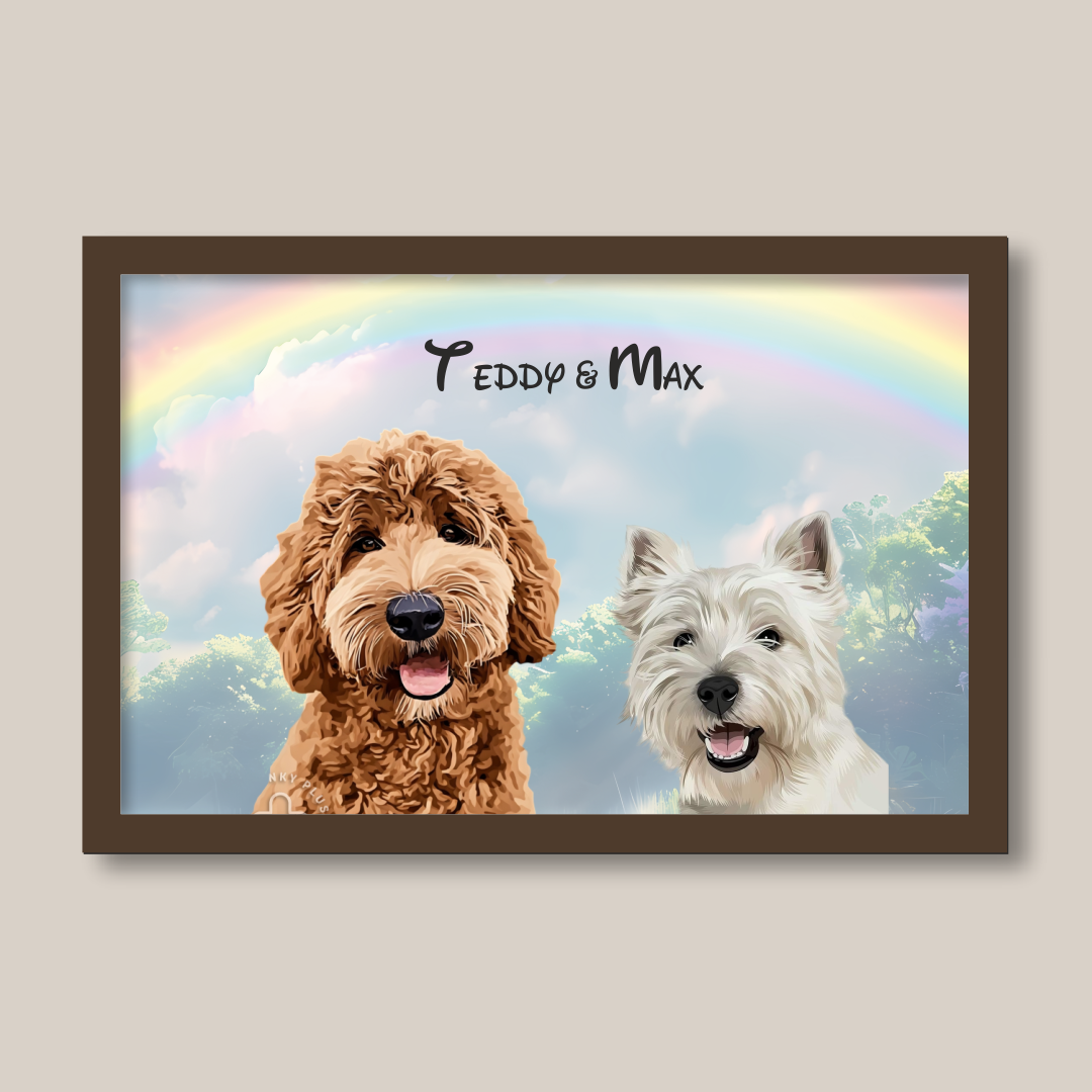 Personalised Light Up Picture Frame (2 Pets)