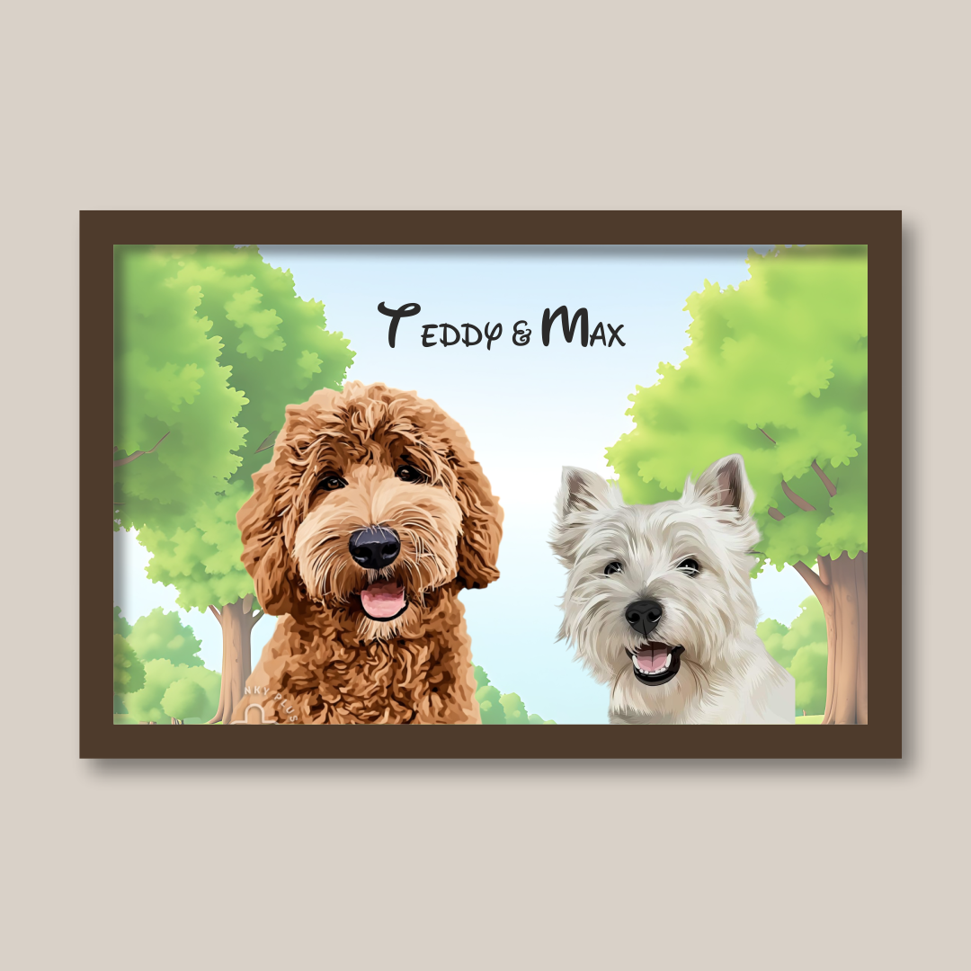 Personalised Light Up Picture Frame (2 Pets)