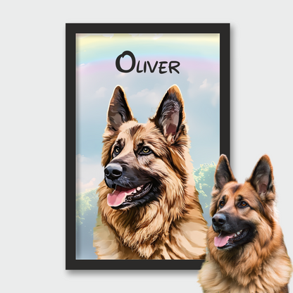 Personalised Light Up Picture Frame (Dog)