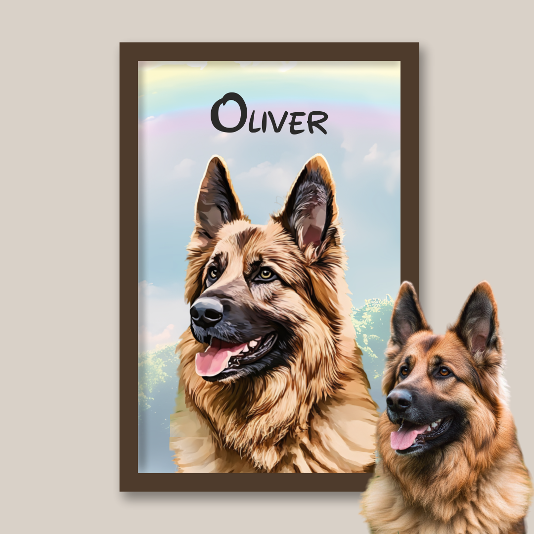 Personalised Light Up Picture Frame (Dog)