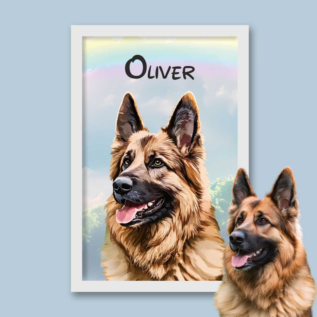 Personalised Light Up Picture Frame (Dog)