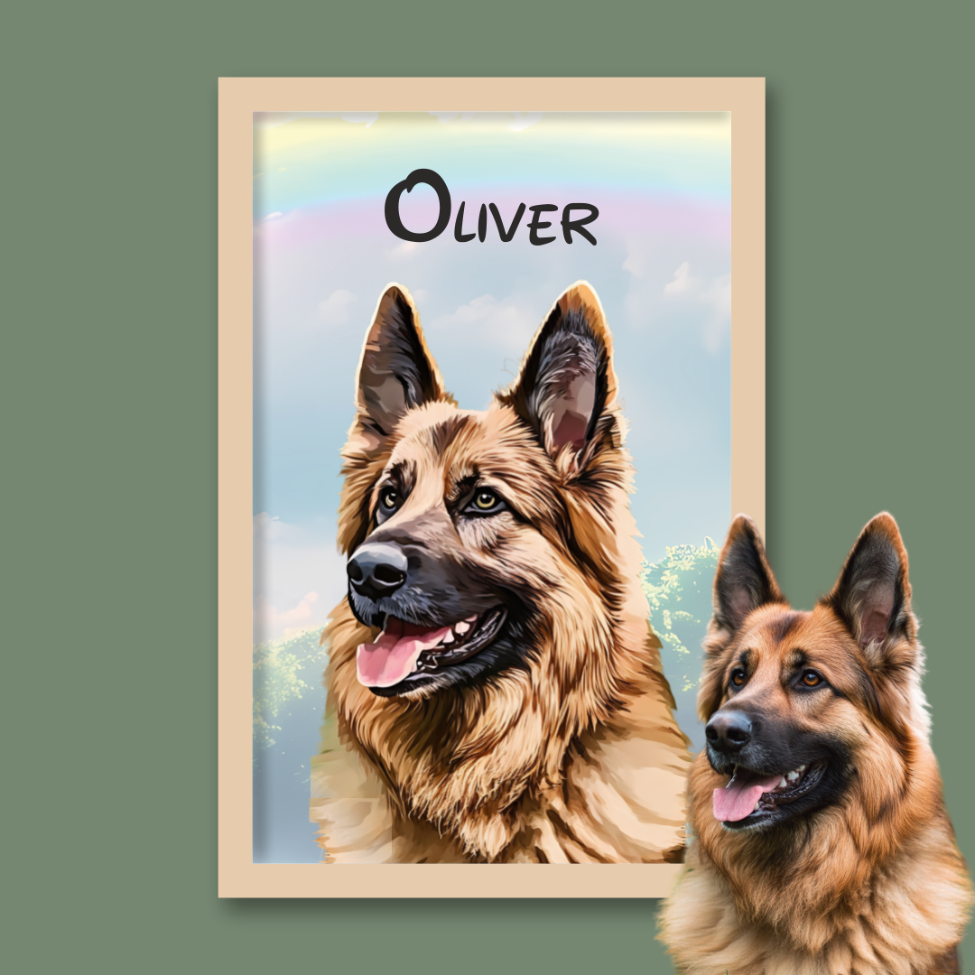 Personalised Light Up Picture Frame (Dog)