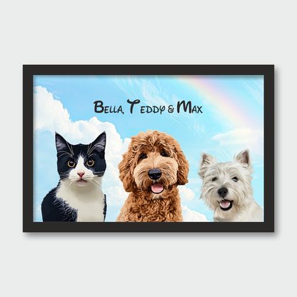 Personalised Light Up Picture Frame (3 Pets)