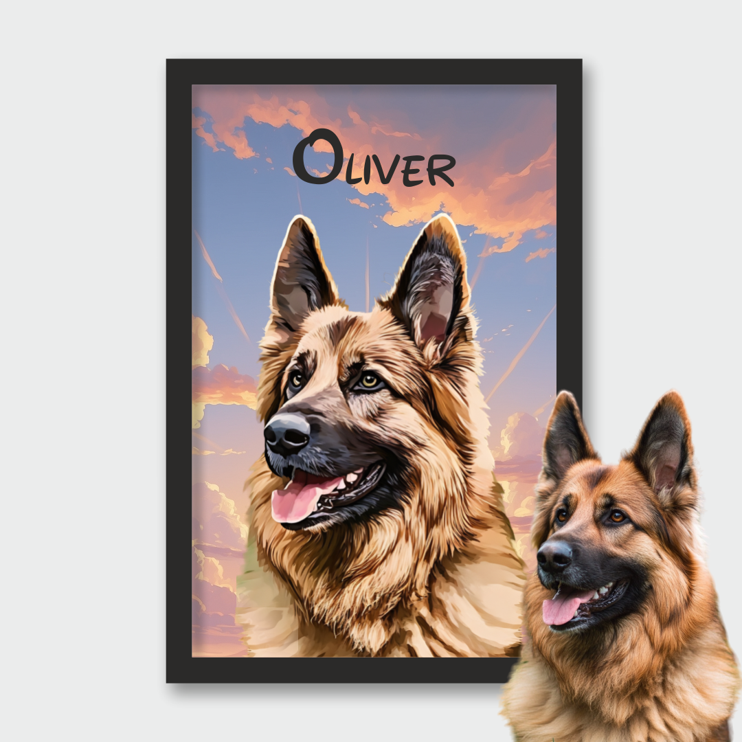 Personalised Light Up Picture Frame (Dog)