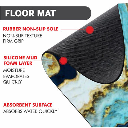 Luxury Marble 3-Piece Bathroom Mat Set