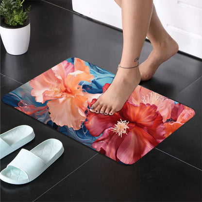 Blush Bloom 3-Piece Bathroom Mat Set