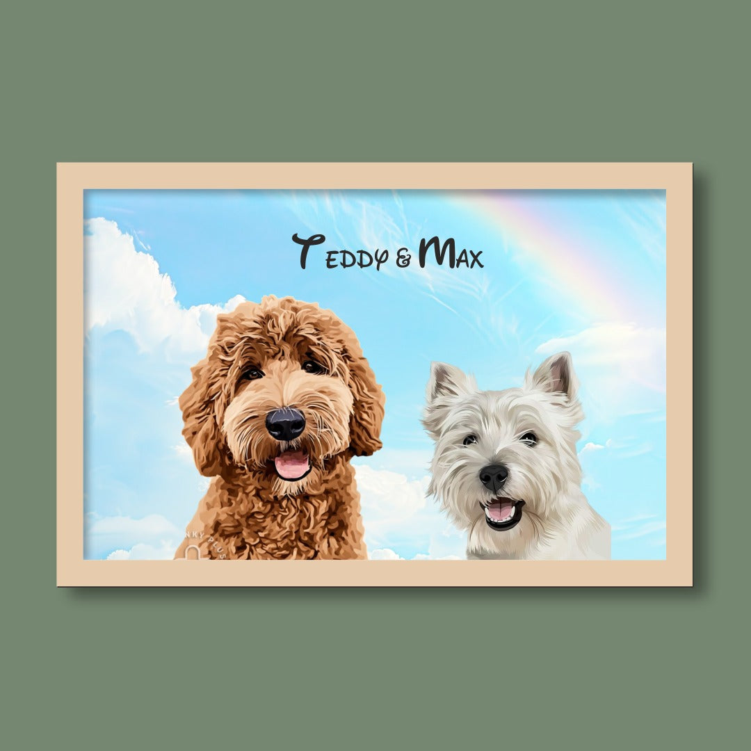 Personalised Light Up Picture Frame (2 Pets)