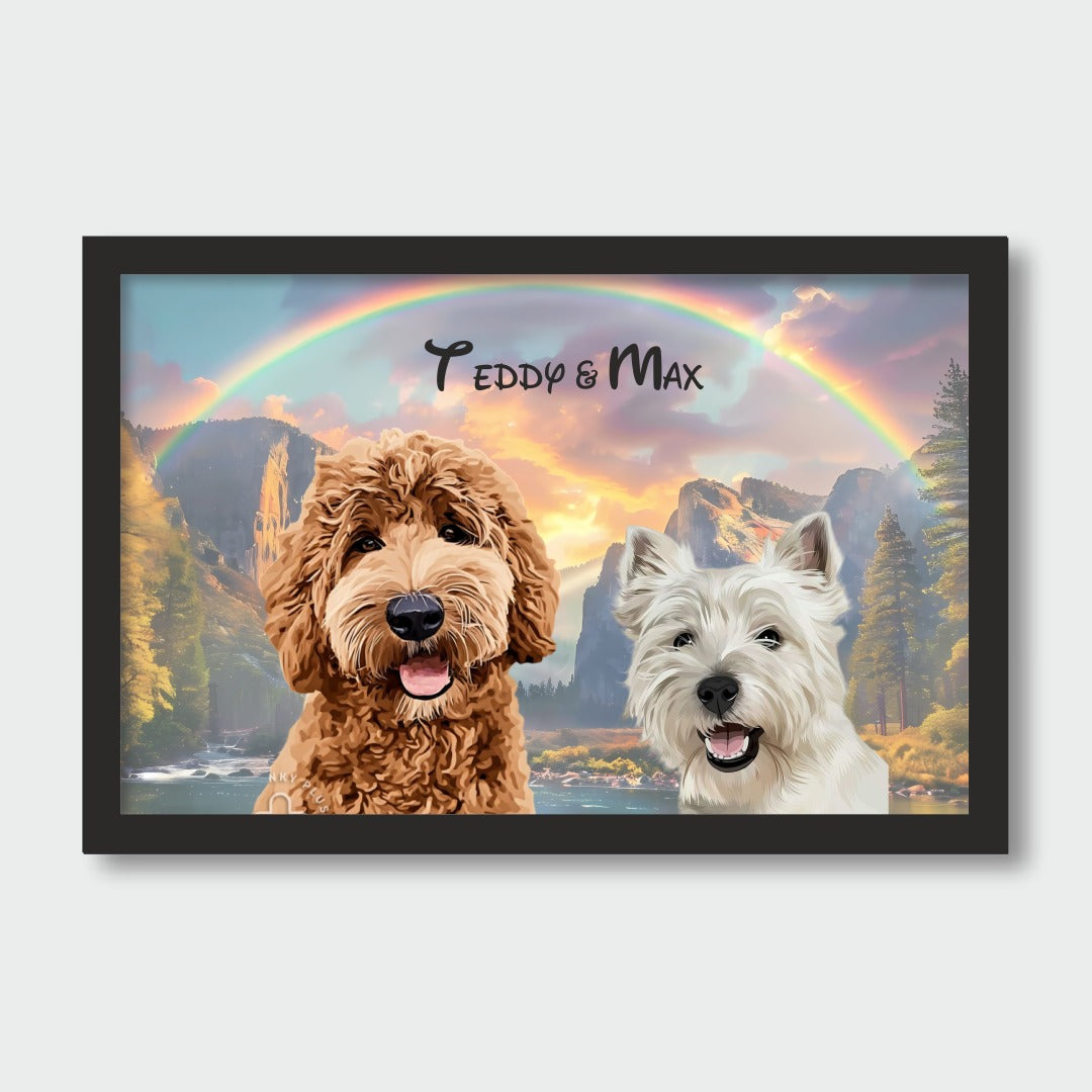 Personalised Light Up Picture Frame (2 Pets)