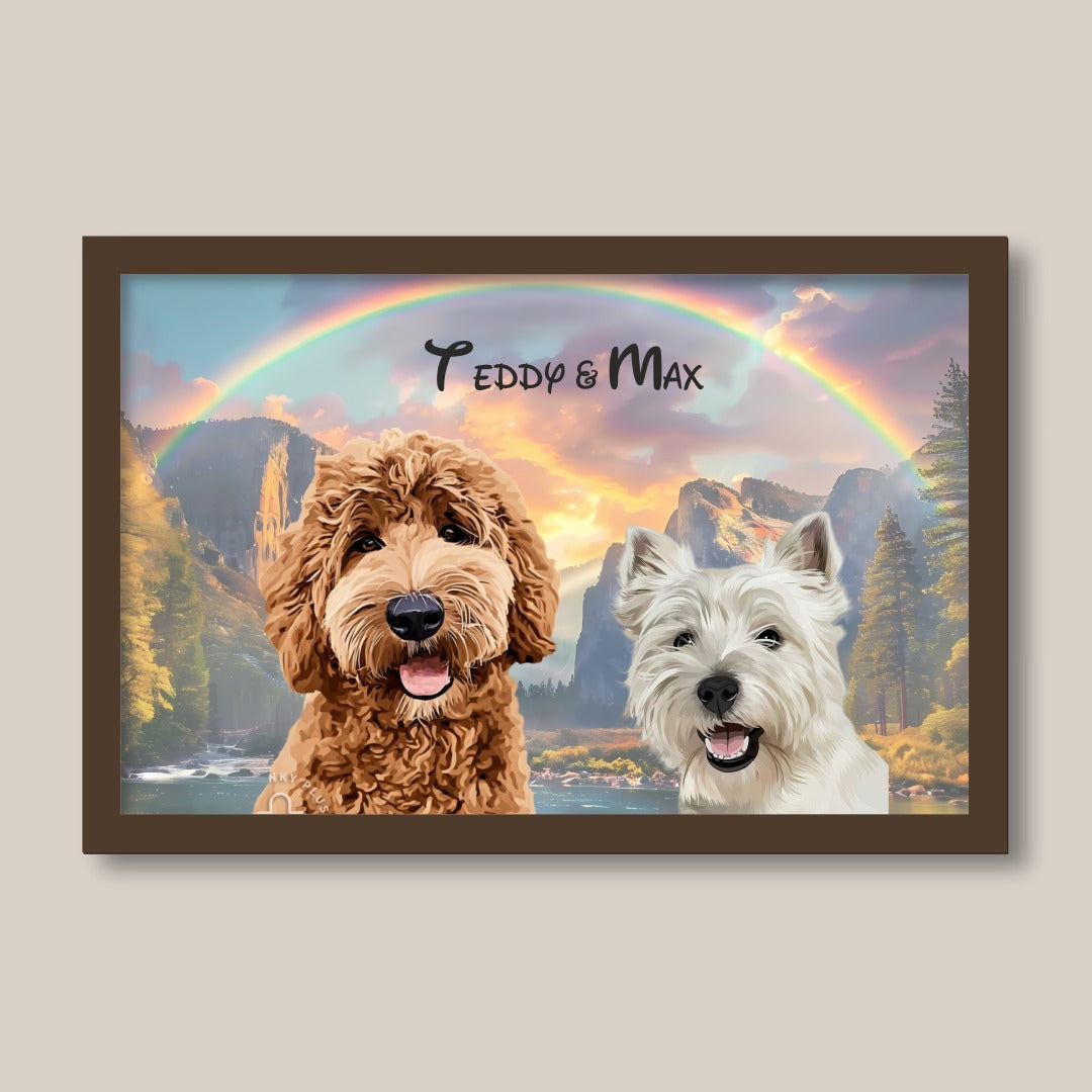 Personalised Light Up Picture Frame (2 Pets)