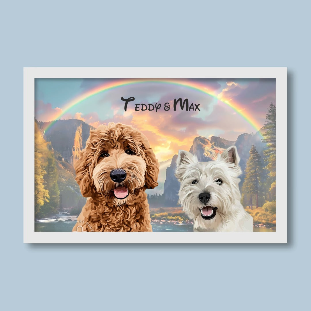 Personalised Light Up Picture Frame (2 Pets)