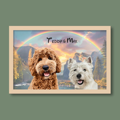 Personalised Light Up Picture Frame (2 Pets)