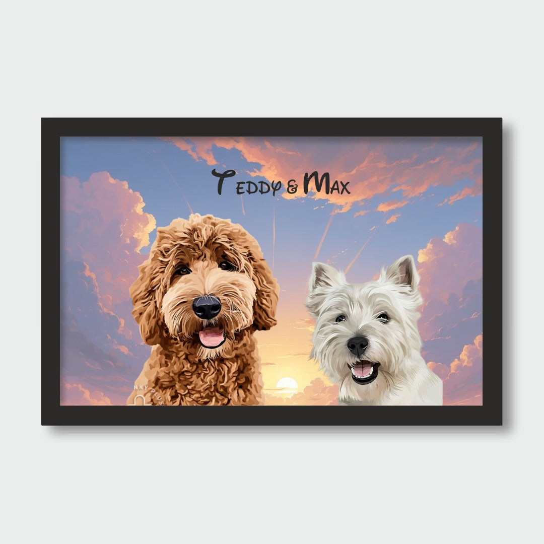 Personalised Light Up Picture Frame (2 Pets)