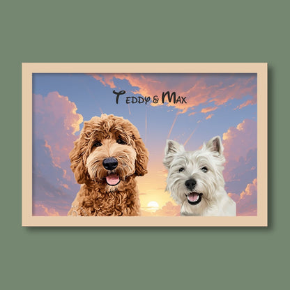 Personalised Light Up Picture Frame (2 Pets)