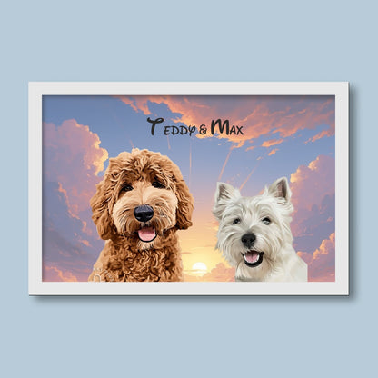 Personalised Light Up Picture Frame (2 Pets)