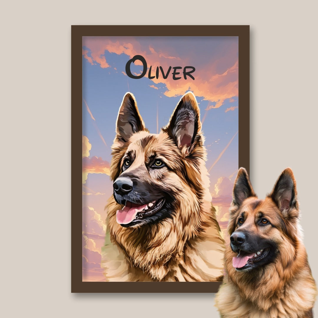 Personalised Light Up Picture Frame (Dog)