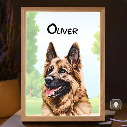 Personalised Light Up Picture Frame (Dog)