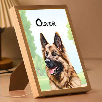 Personalised Light Up Picture Frame (Dog)