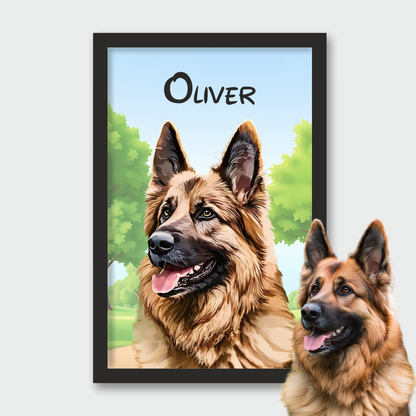 Personalised Light Up Picture Frame (Dog)